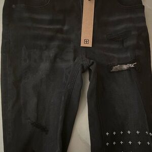 Stylish Black Distressed Men's Jeans